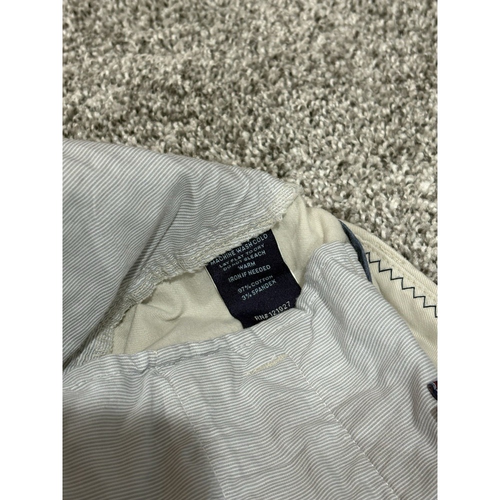 Johnnie-O Mens Chino Shorts Stone Beige Flat Front Stretch Cotton JMSH1400 36 - Picture 5 of 7